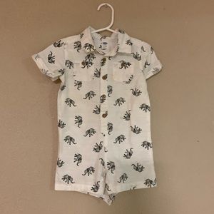 Old navy shortall / Jon Jon / romper elephant